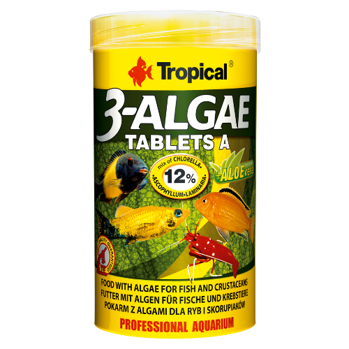 3-Algae Tablets A - Pastilles adhésives végétales pour invertébrés et poissons herbivores